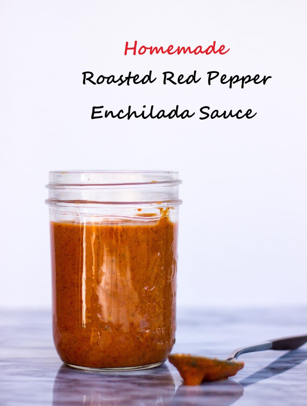 Homemade Roasted Red Pepper Enchilada Sauce {gf+v} - She Likes Food