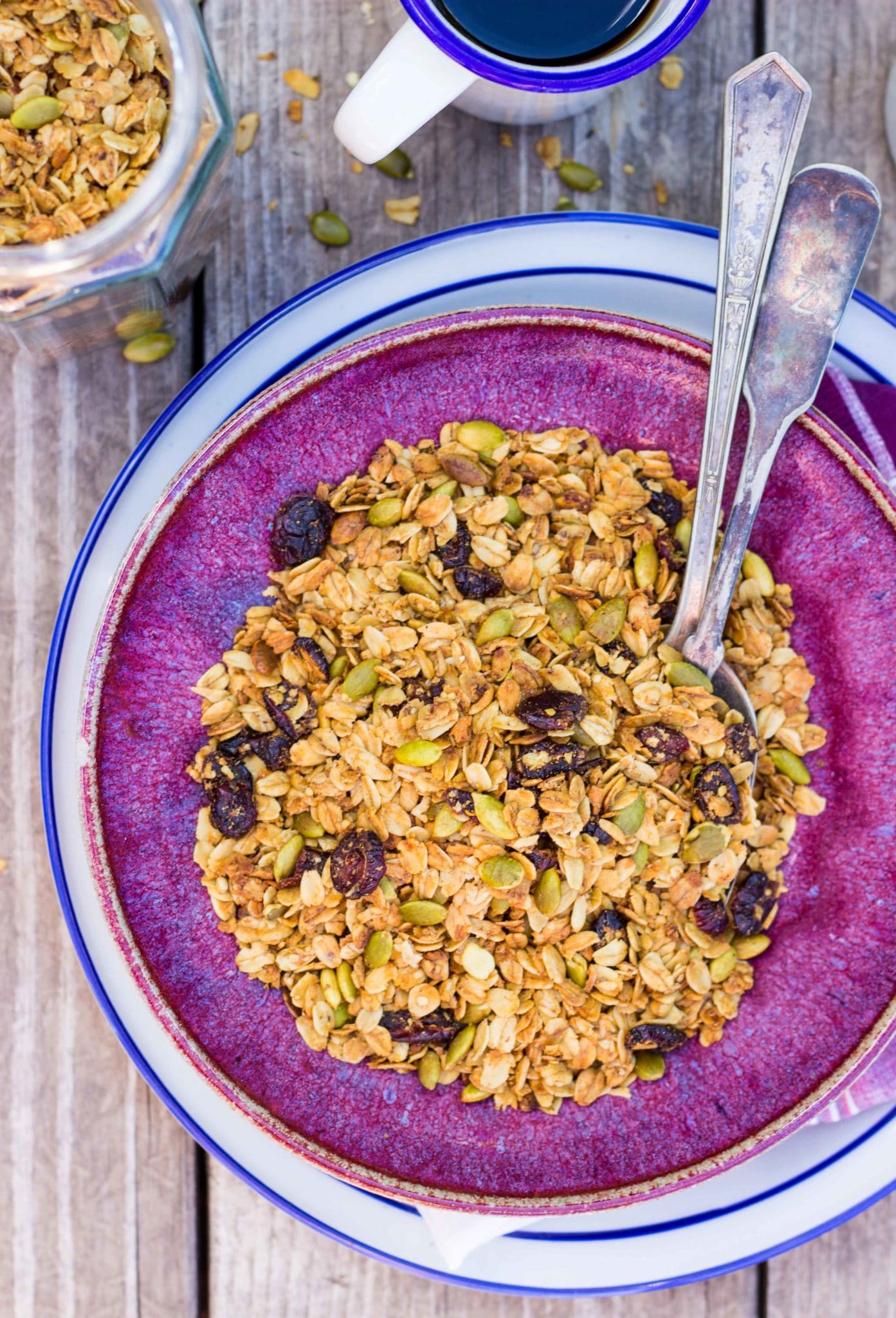 Pumpkin Spiced Granola With Pepitas And Dried Cranberries She Likes Food