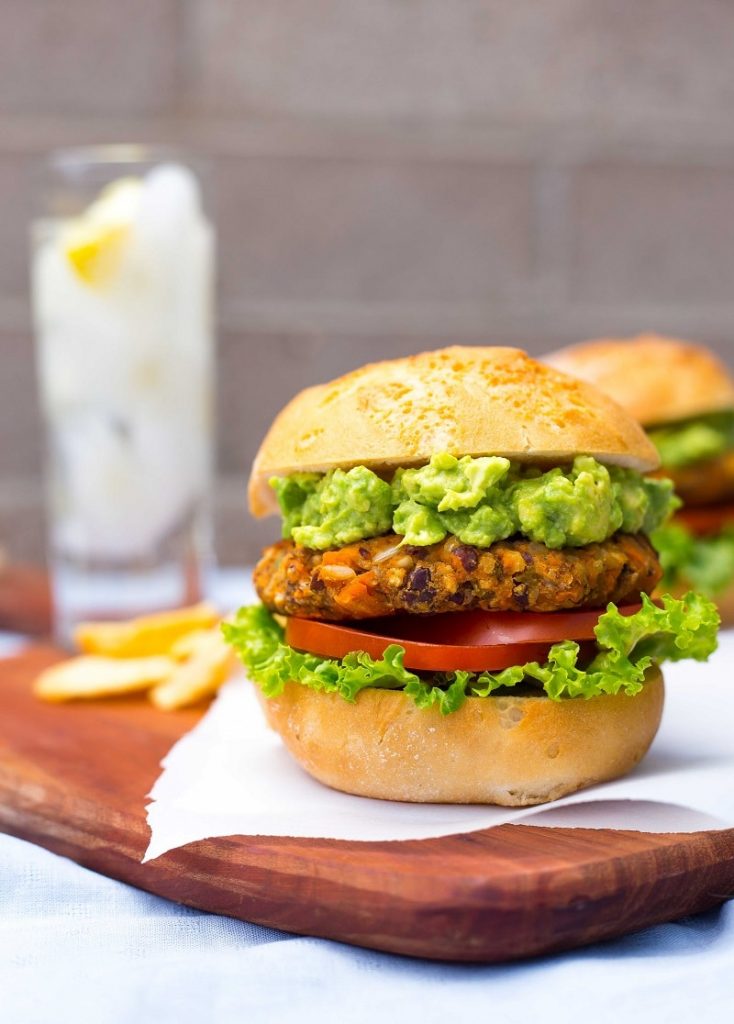 Green Chili and Sweet Potato Veggie Burgers - She Likes Food