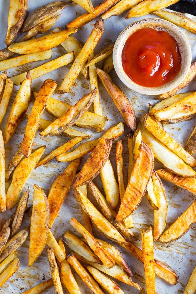 Crispy Oven Baked French Fries - She Likes Food