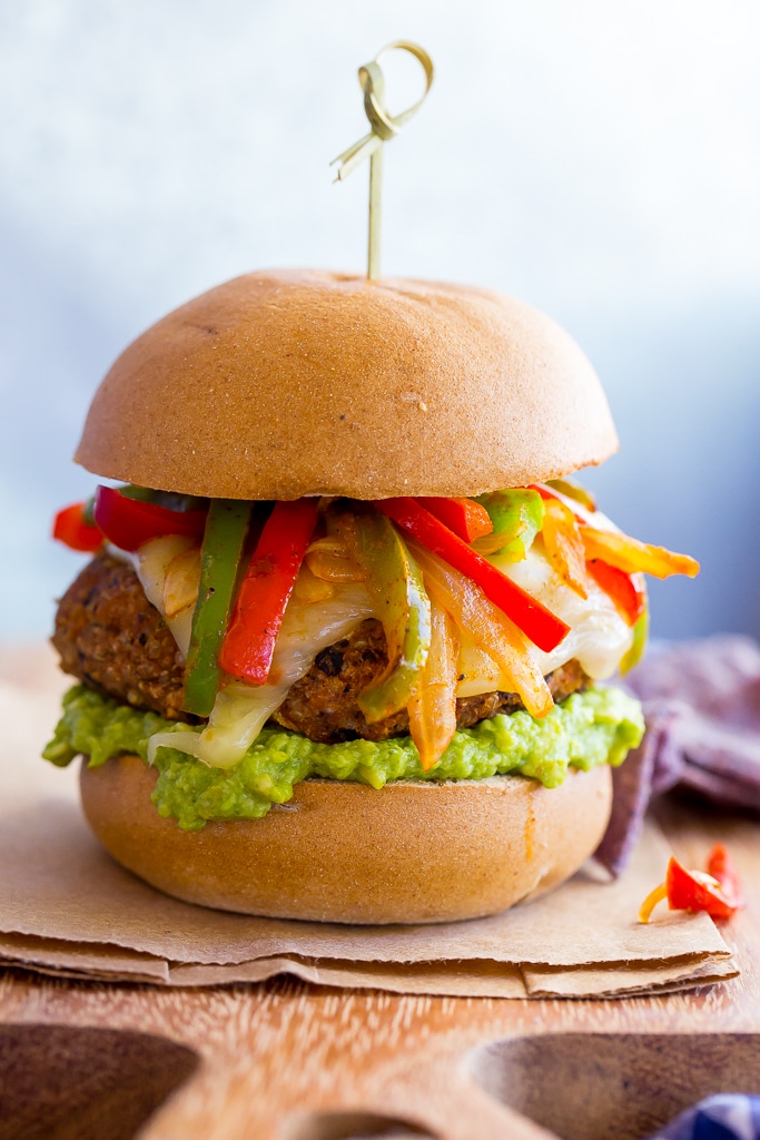 Black Bean Fajita Veggie Burgers - She Likes Food