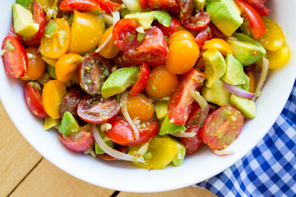 Easy Avocado and Tomato Salad - She Likes Food