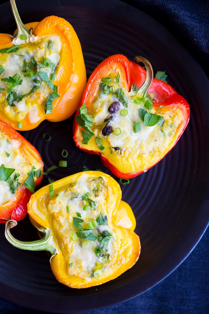 Loaded Breakfast Stuffed Peppers - She Likes Food