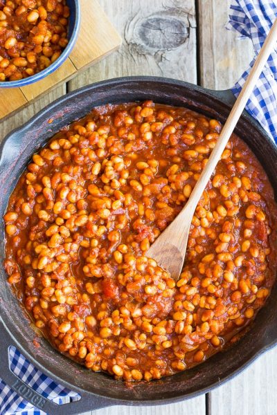 Vegan Stovetop Baked Beans - She Likes Food