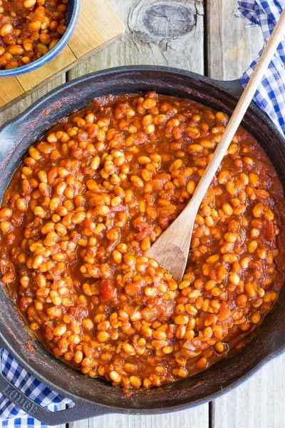 Vegan Stovetop Baked Beans - She Likes Food