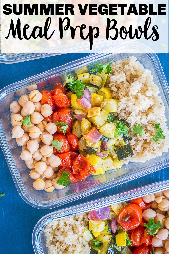 Roasted Summer Vegetable Meal Prep Bowls - She Likes Food