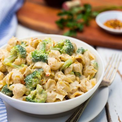 Cashew Alfredo Pasta with Broccoli - She Likes Food