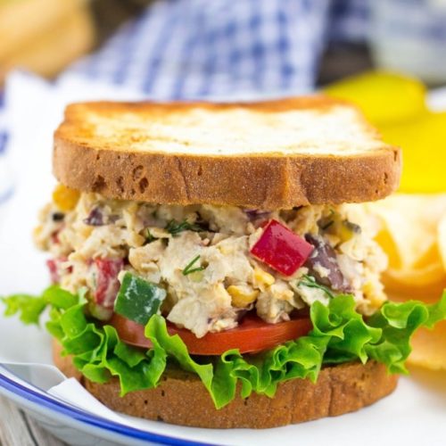 Greek Chickpea Salad Sandwiches {vegan} She Likes Food