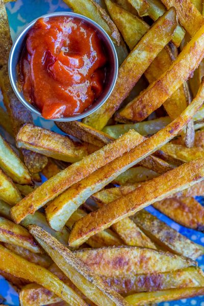 Crispy Baked Coconut Oil French Fries With Red Thai Curry Ketchup - She 