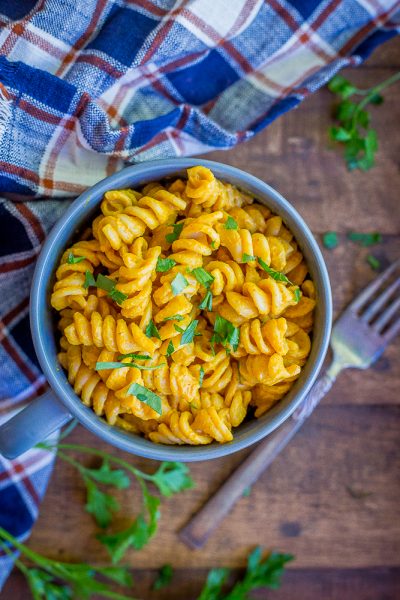 Zesty Pumpkin Mac N' Cheese {Vegan} - She Likes Food