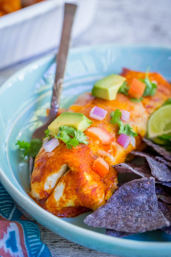 Baked Enchilada Style Veggie Burritos - She Likes Food