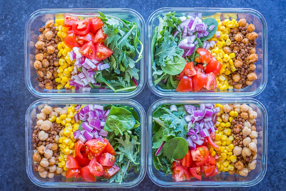 Taco Salad Meal Prep (Taco Bowls) - The Forked Spoon