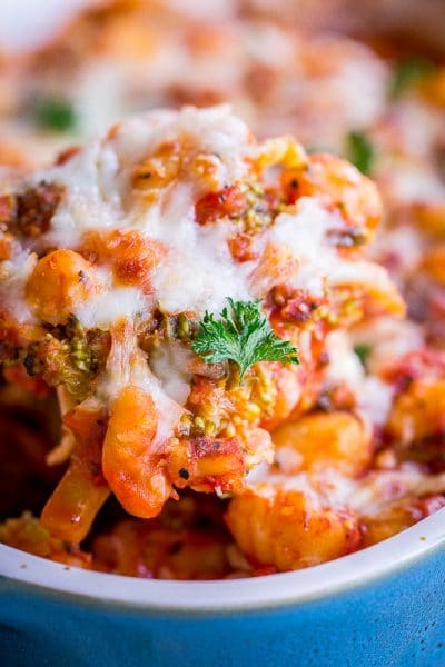 5 Ingredient Gnocchi, Broccoli and White Bean Bake - She Likes Food