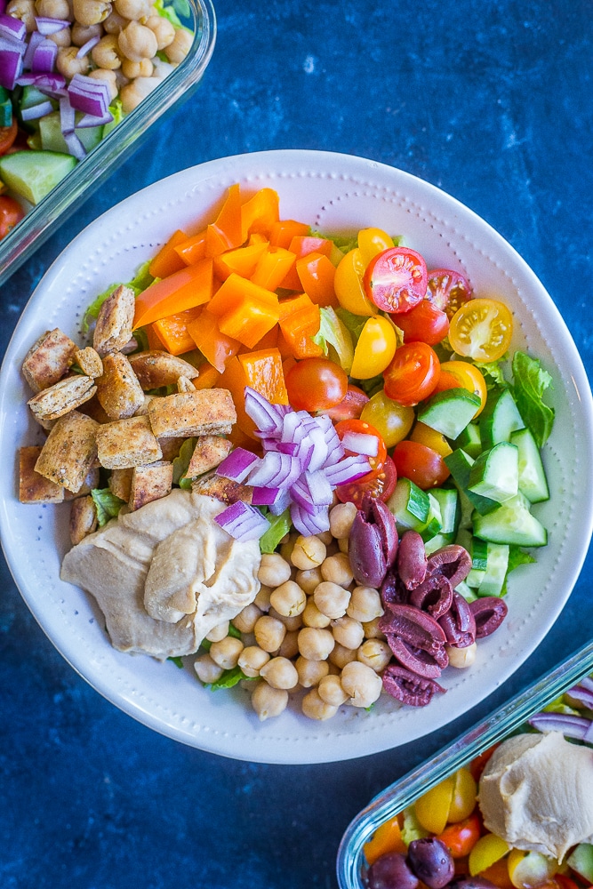 Easy Greek Salad Meal Prep Bowls - She Likes Food