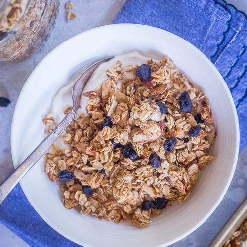 Homemade Blueberry Almond Granola She Likes Food