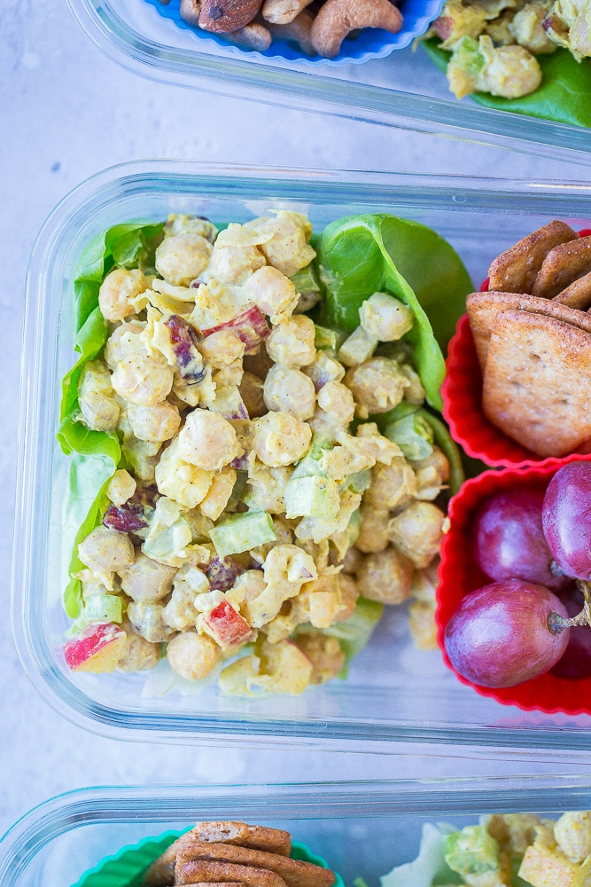 Curried Chicken Salad (Meal Prep) - The Forked Spoon
