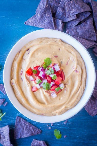 Creamy Cauliflower Queso Dip - She Likes Food