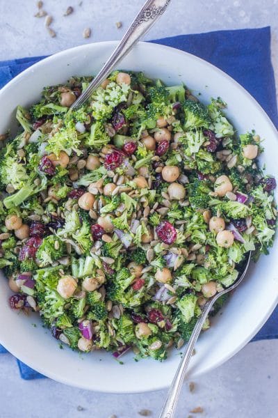 Crunchy Broccoli Salad with Maple Mustard Dressing - She Likes Food