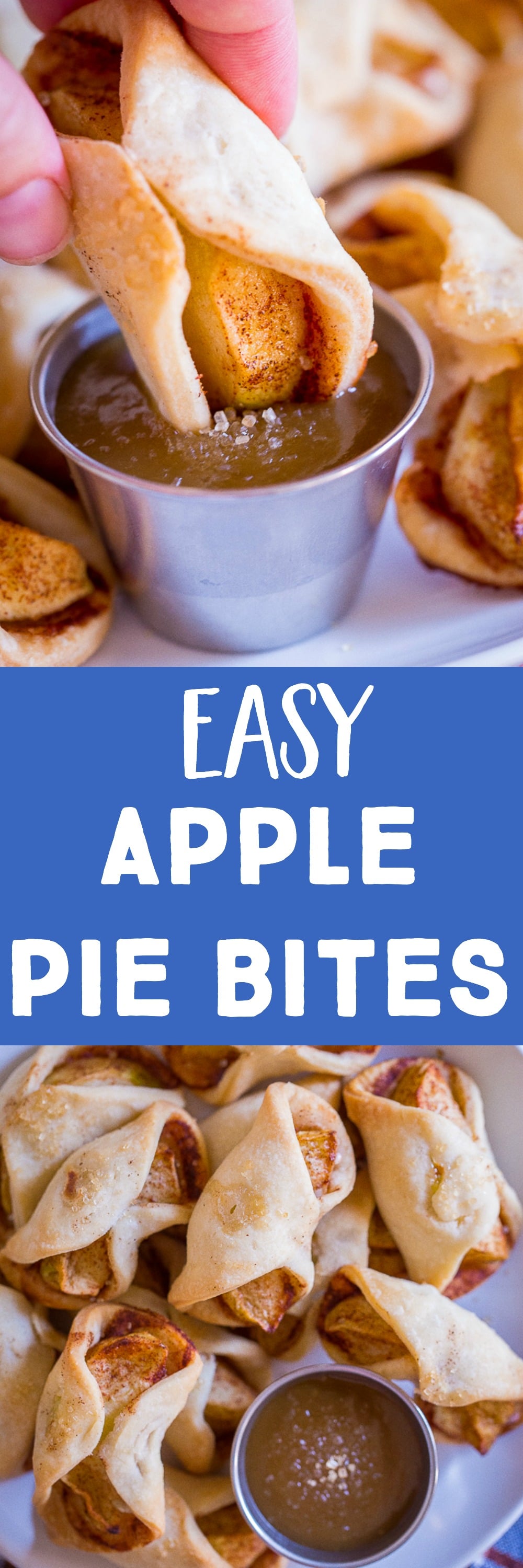 Pinterest collage for Easy Apple Pie Bites