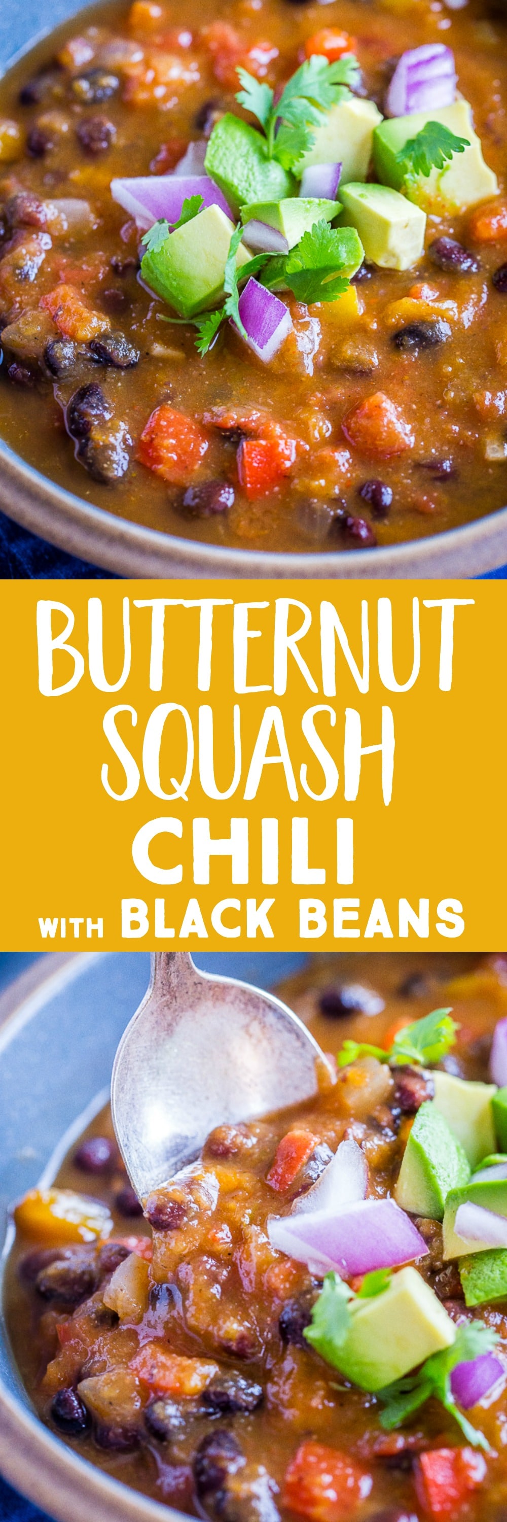 Butternut Squash Chili with Black Beans - She Likes Food