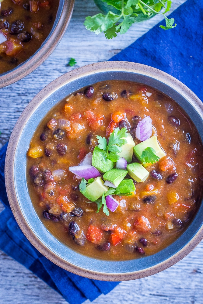 Butternut Squash Chili with Black Beans - She Likes Food