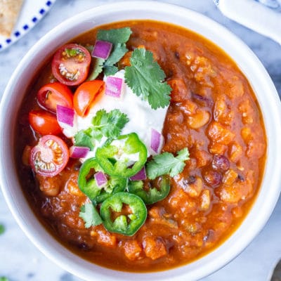 The BEST Vegetarian Chili Recipe - She Likes Food