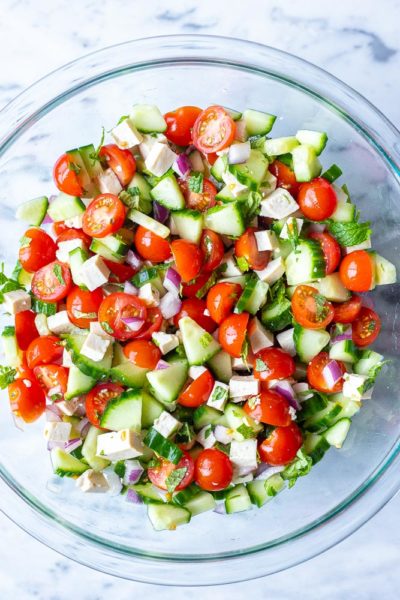 Mediterranean Pasta Salad [Meal Prep] - She Likes Food