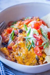 Cheesy Enchilada Rice Casserole - She Likes Food