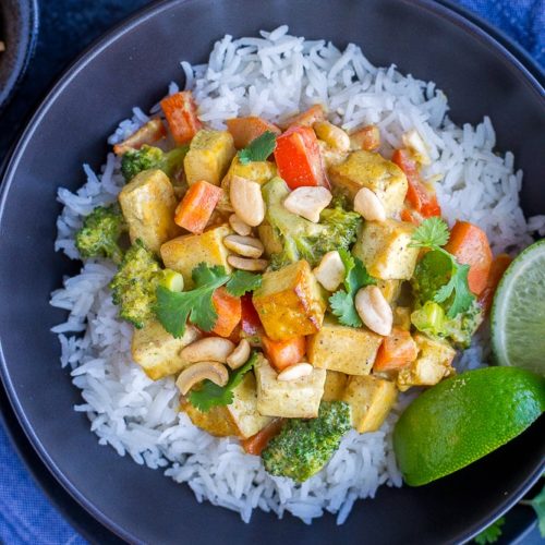 Easy Coconut Curry with Tofu {30 Minutes, One Pan} - She Likes Food