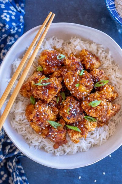 Crispy Teriyaki Cauliflower - She Likes Food