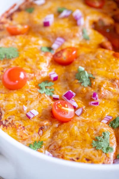 Polenta Enchilada Bake - She Likes Food