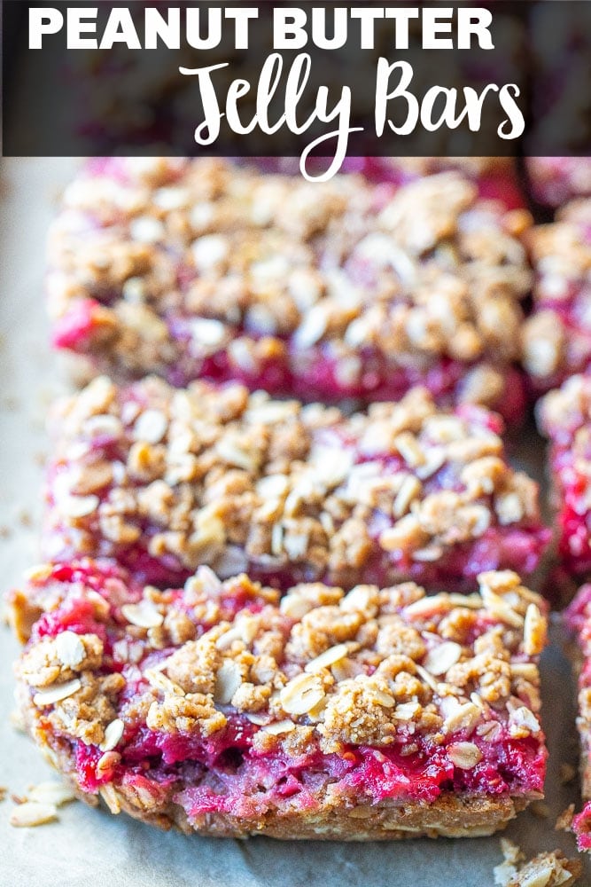 Peanut Butter and Jelly Bars - She Likes Food