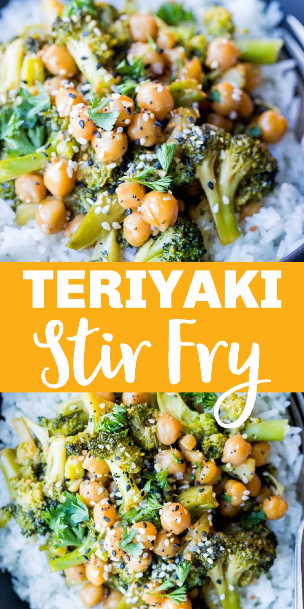 Teriyaki Stir Fry with Broccoli and Chickpeas - She Likes Food
