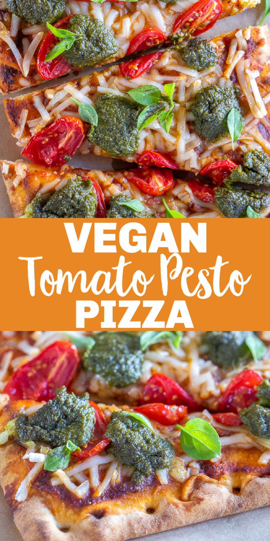 Trader Joe's 5 Ingredients - Vegan Tomato Pesto Pizza - She Likes Food