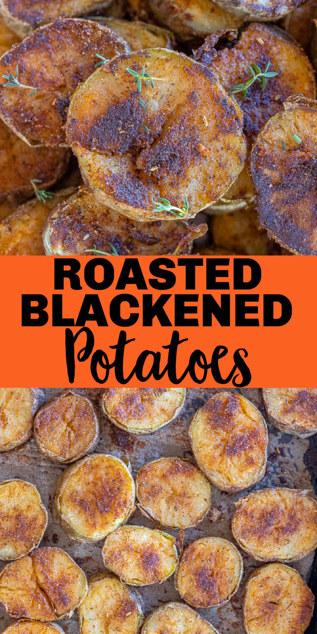 Roasted Blackened Potatoes - She Likes Food