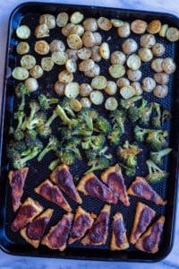 Sheet Pan BBQ Tofu, Broccoli And Potatoes - She Likes Food