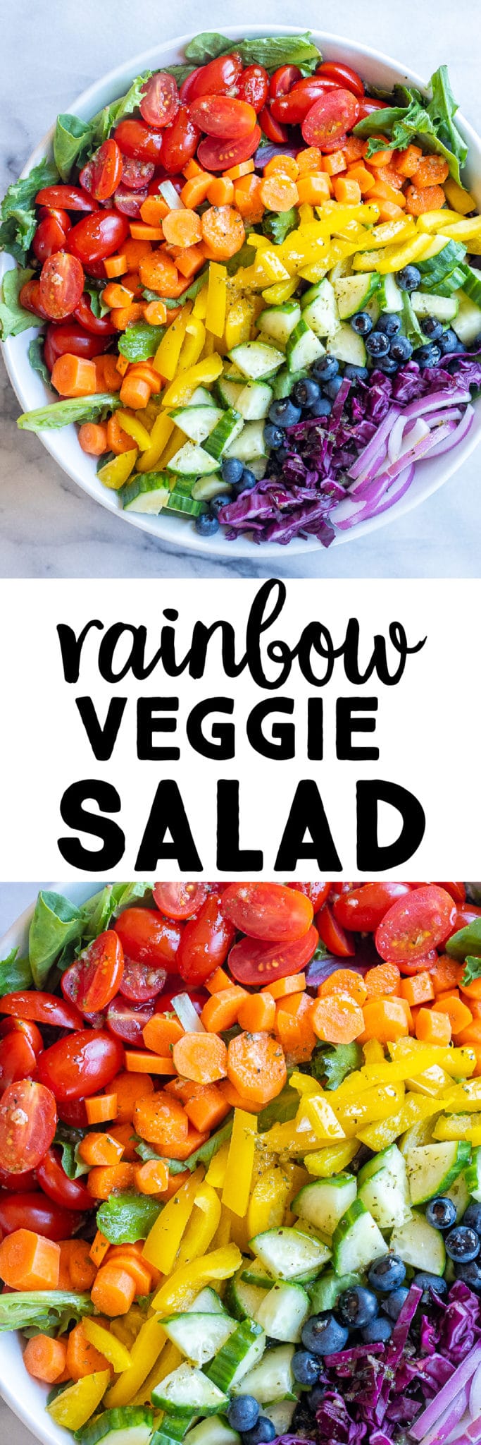 Rainbow Veggie Salad - She Likes Food