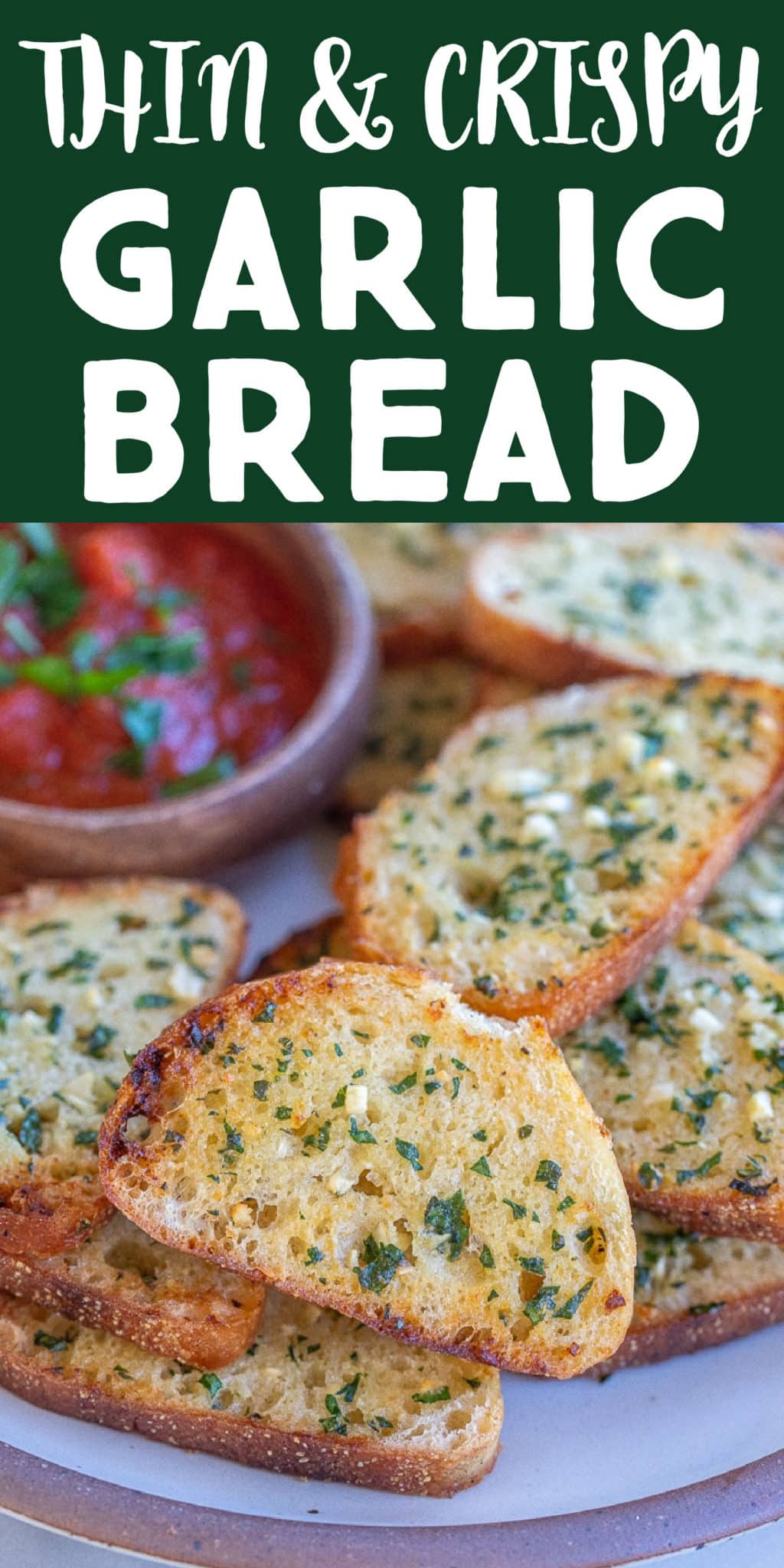 Thin and Crispy Garlic Bread with Miso Butter - She Likes Food