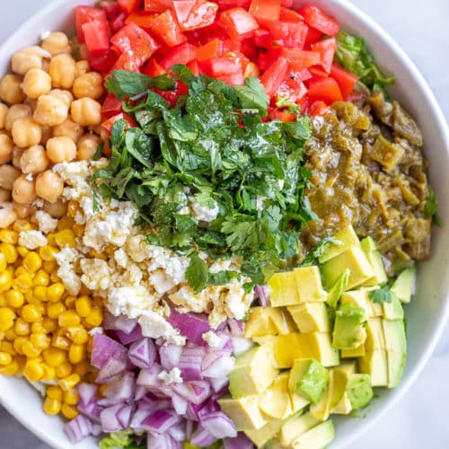 New Mexican Inspired Chopped Salad with Green Chile - She Likes Food