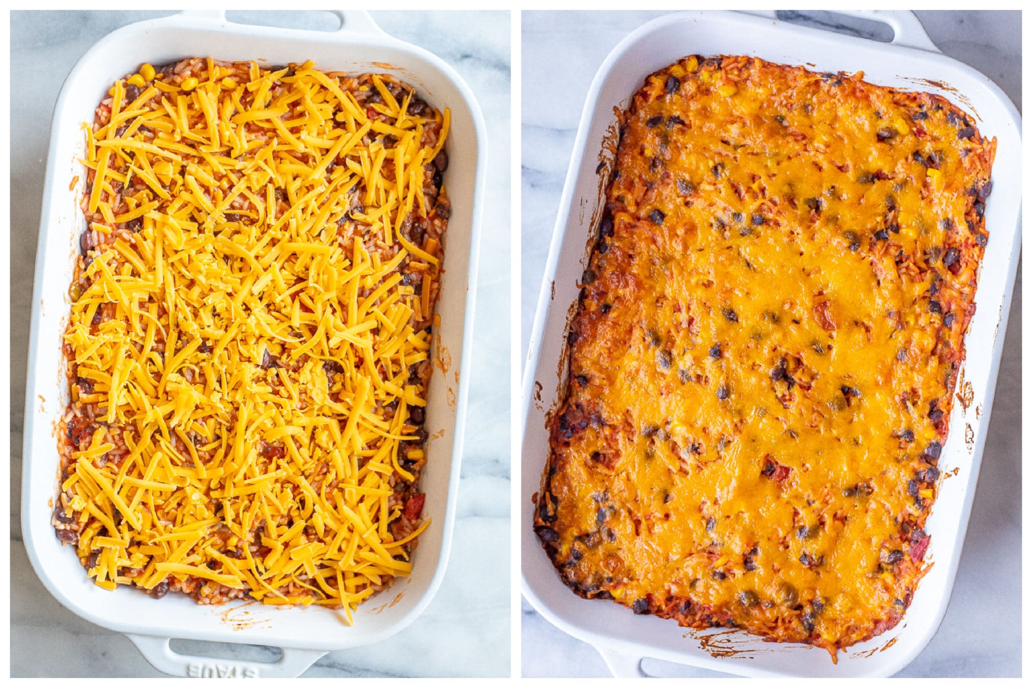 Rice and Bean Taco Casserole - She Likes Food