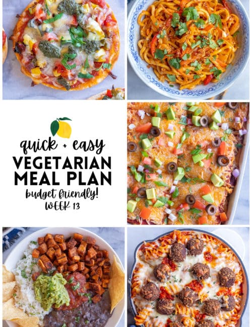 Budget Friendly Vegetarian Meal Plan