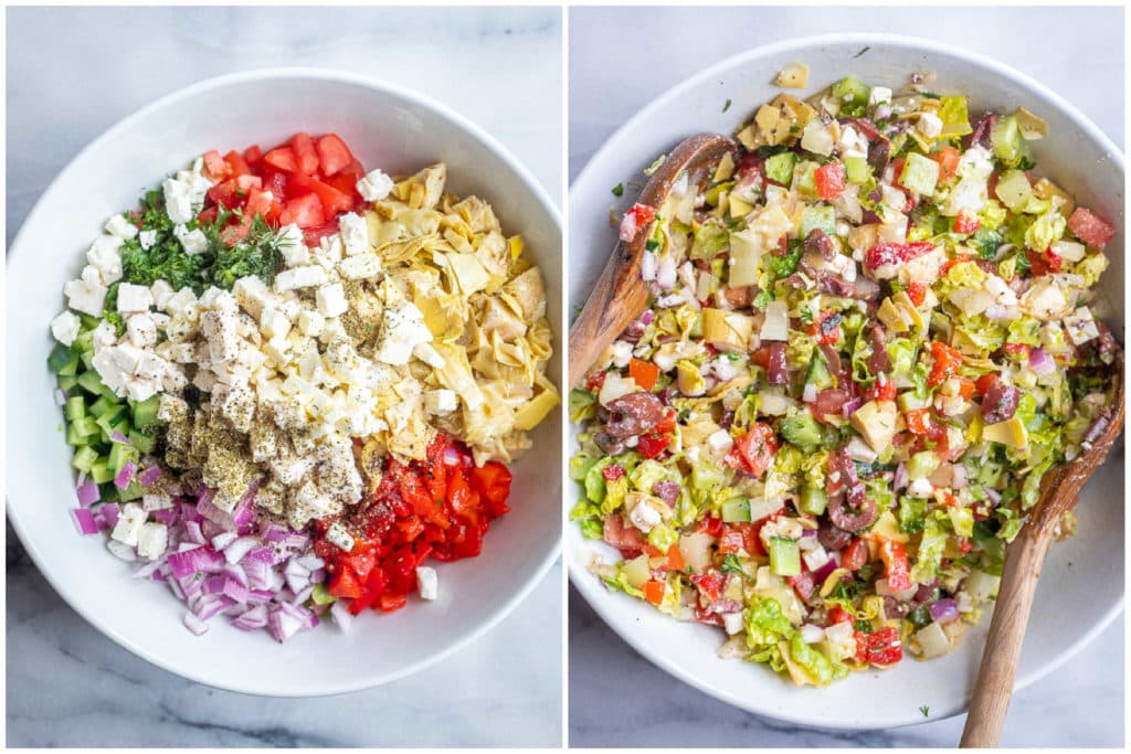 Greek Salad Sandwiches with Hummus - She Likes Food