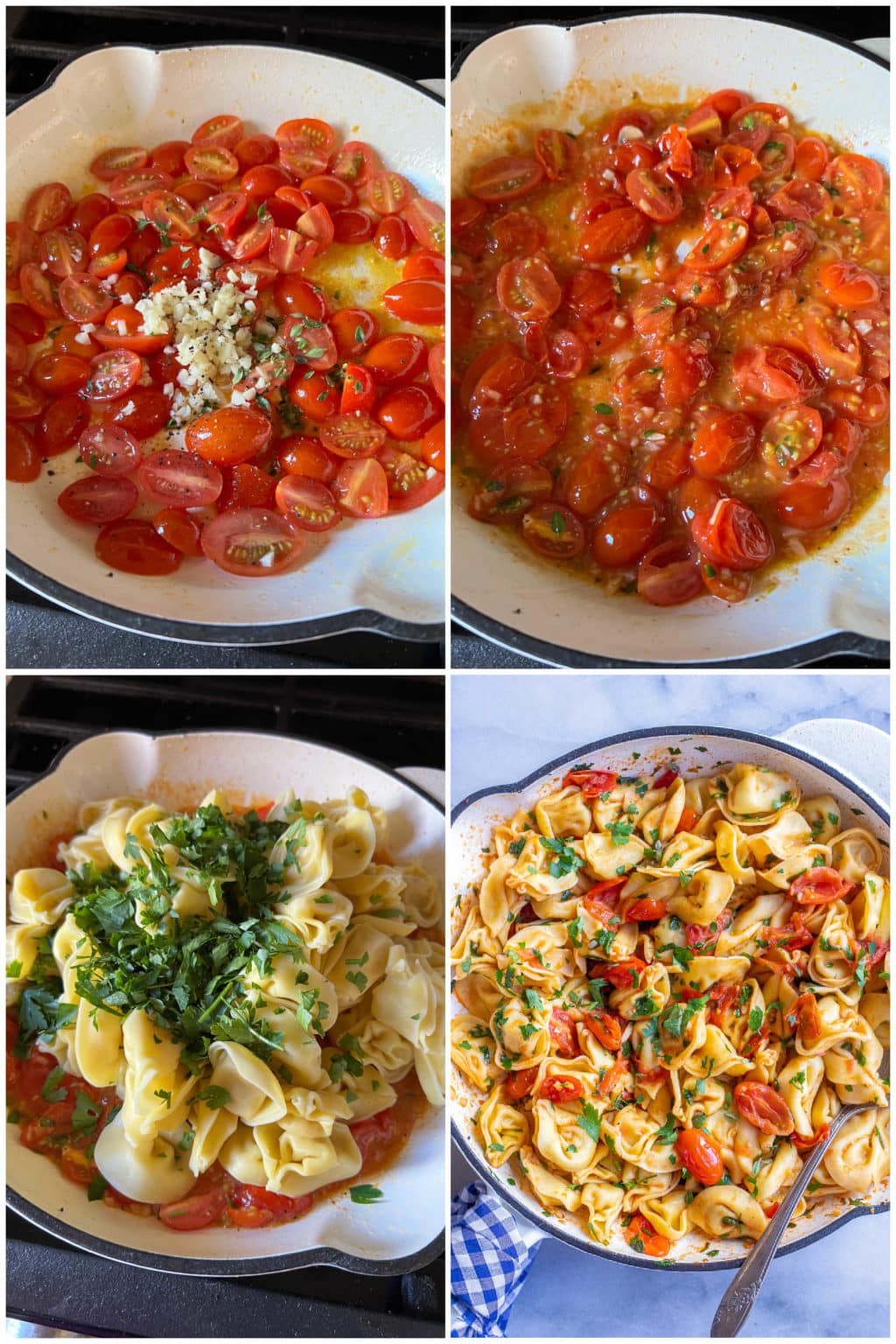 20-Minute Cheese Tortellini with Tomatoes and Parsley - She Likes Food