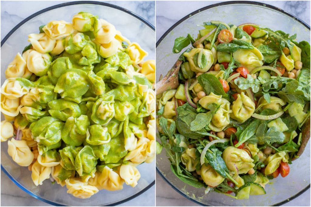 Summer Tortellini Salad With Garlic Herb Dressing - She Likes Food