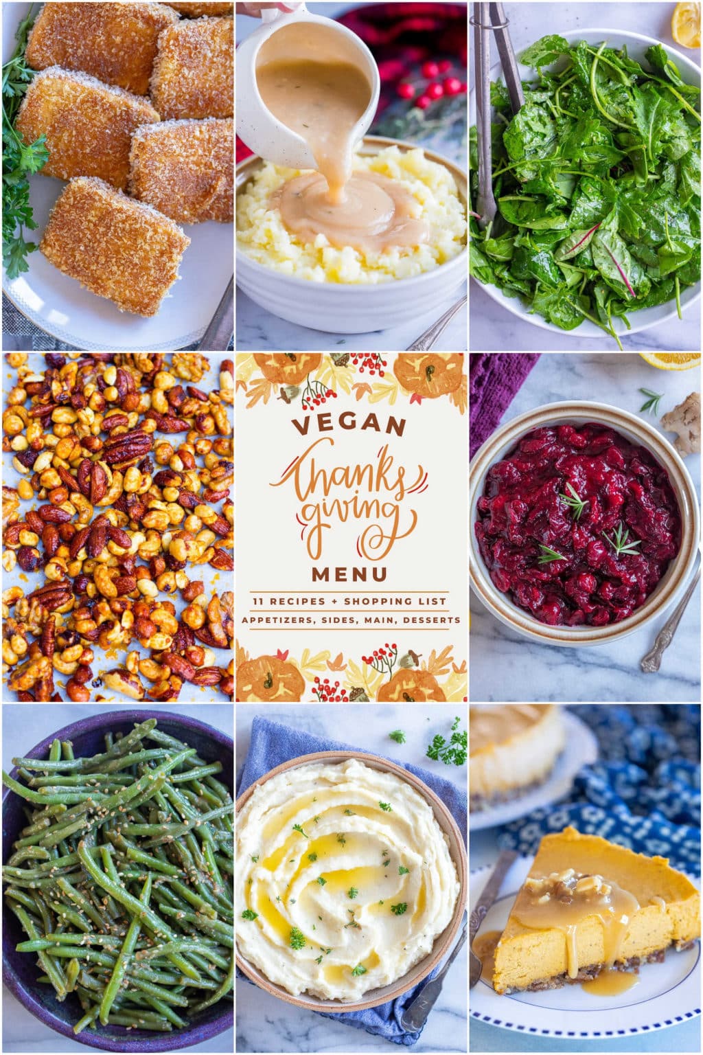 Vegan Thanksgiving Menu + Shopping List She Likes Food