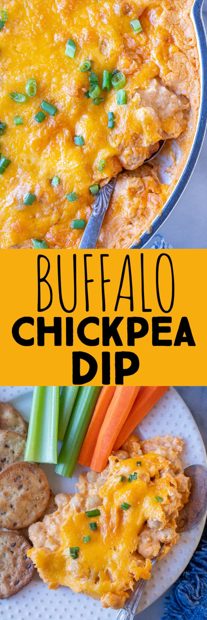 Vegetarian Buffalo Chickpea Dip - She Likes Food