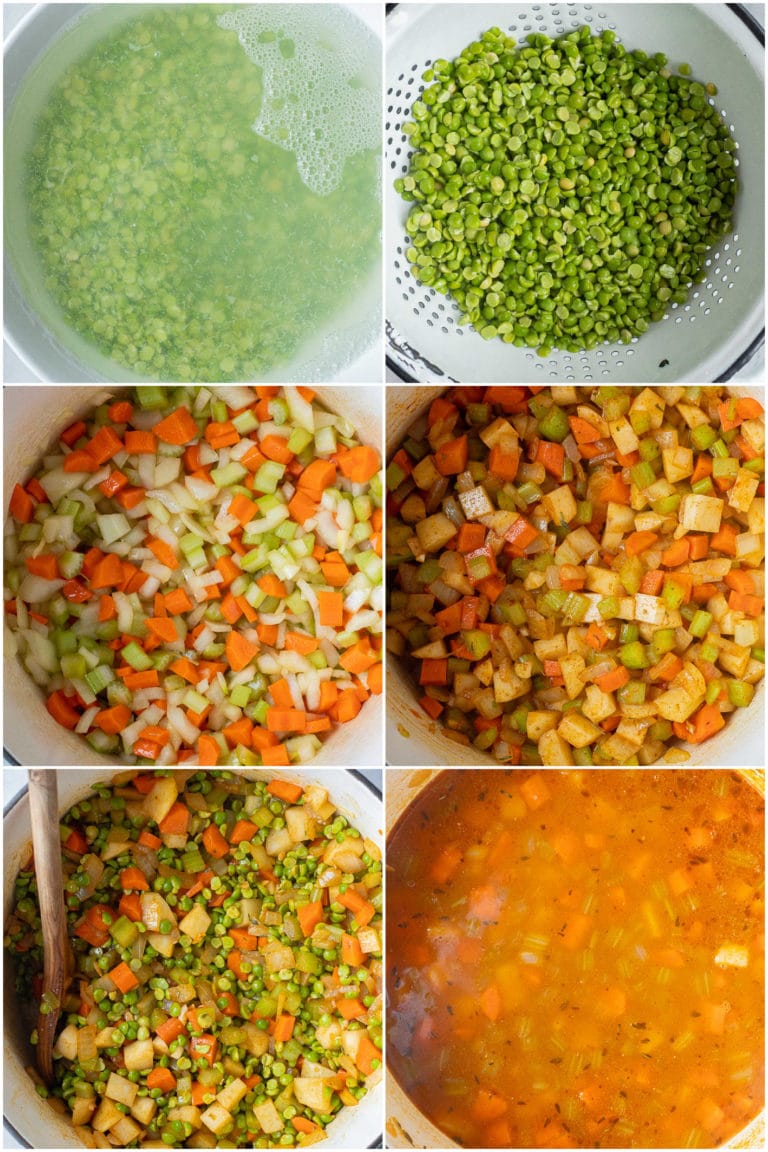 Smoky Vegetarian Split Pea Soup - She Likes Food