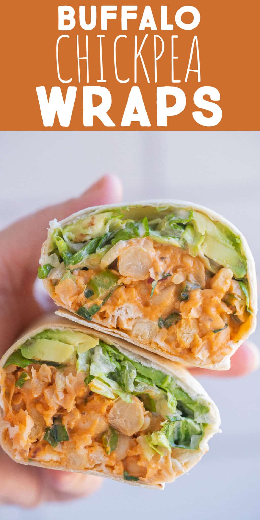 Buffalo Chickpea Wraps - She Likes Food