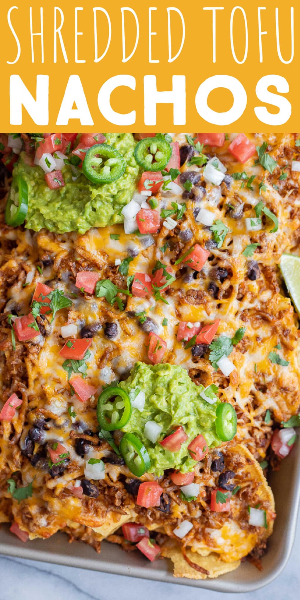 Vegetarian Shredded Tofu Nachos - She Likes Food