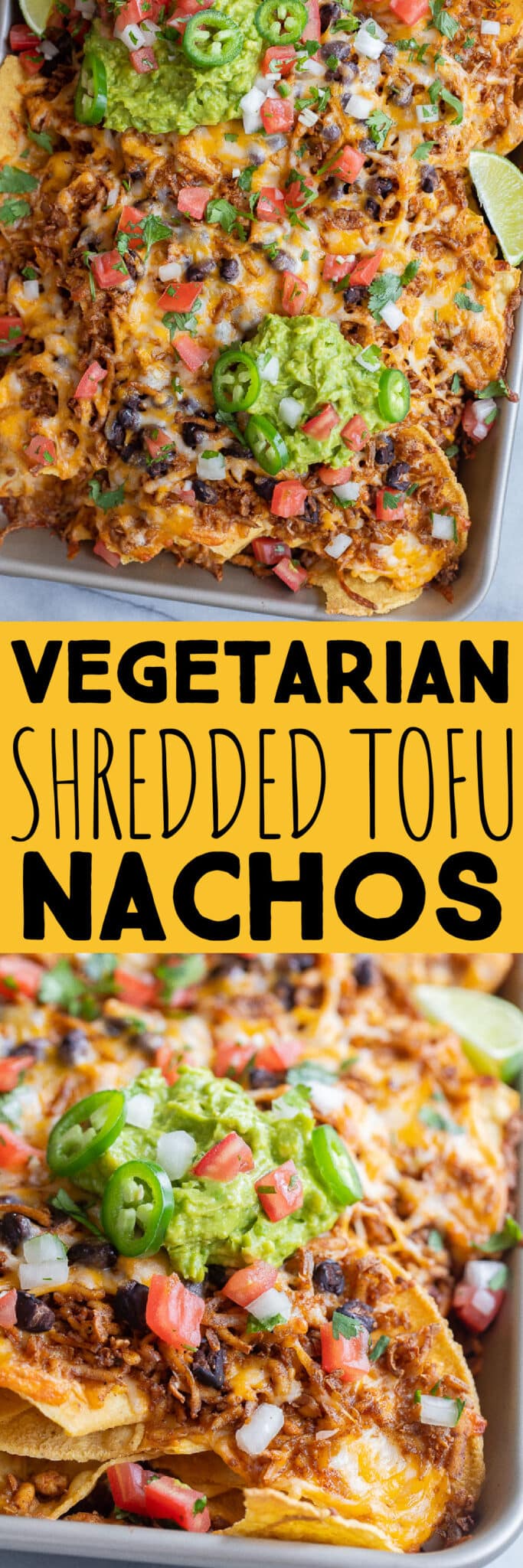 Vegetarian Shredded Tofu Nachos - She Likes Food